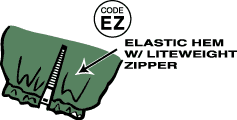 elastic hem with zipper